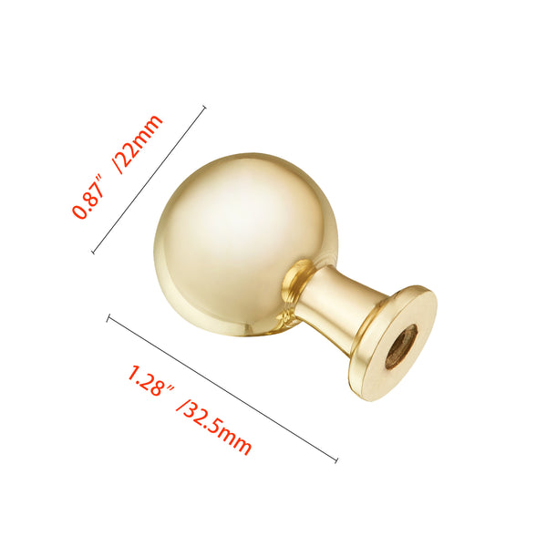 Loft97 HW409-412XX Lyon Cabinet Ring Pull Knob - Decorative Cabinet Drop Pull Knobs for Cabinets and Drawers - Vintage Cabinet Hardware with Hand Finished, Polished Gold/Matt Black/Brushed Nickel/Brushed Brass - Metal Drawer Pull Knobs 0.87"