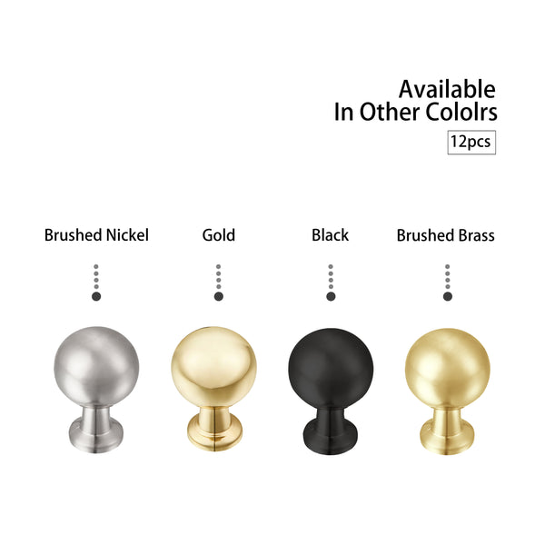 Loft97 HW409-412XX Lyon Cabinet Ring Pull Knob - Decorative Cabinet Drop Pull Knobs for Cabinets and Drawers - Vintage Cabinet Hardware with Hand Finished, Polished Gold/Matt Black/Brushed Nickel/Brushed Brass - Metal Drawer Pull Knobs 0.87"