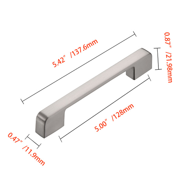 Loft97 HW413-420XX Marino Pull Handle - Decorative Cabinet Drop Pull Handles for Cabinets and Drawers - Vintage Cabinet Hardware with Hand - Metal Drawer Pull Handle, 3.75"/5.0" Center to Center