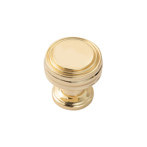 Loft97 HW425-429GD Athen Pull Handle/Knob - Decorative Cabinet Drop Pull Handles for Cabinets and Drawers - Vintage Cabinet Hardware with Hand Finished Polished Gold - Metal Drawer Pull Handle/Knob, knob/3.75"/5"/6.3"/10" center to center