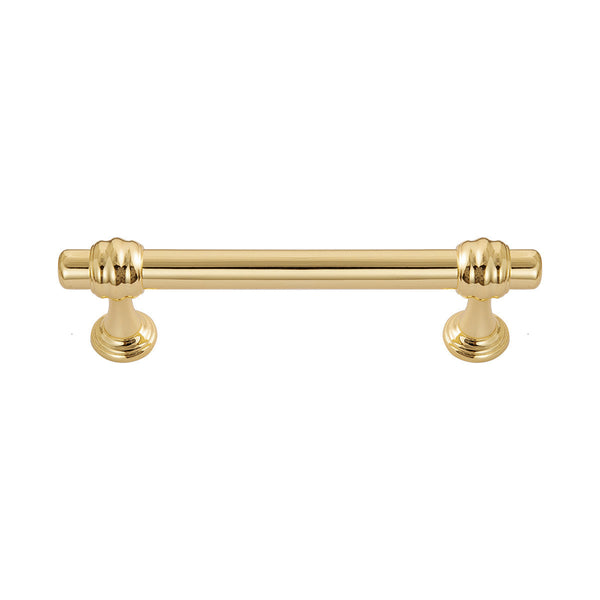 Loft97 HW425-429GD Athen Pull Handle/Knob - Decorative Cabinet Drop Pull Handles for Cabinets and Drawers - Vintage Cabinet Hardware with Hand Finished Polished Gold - Metal Drawer Pull Handle/Knob, knob/3.75"/5"/6.3"/10" center to center