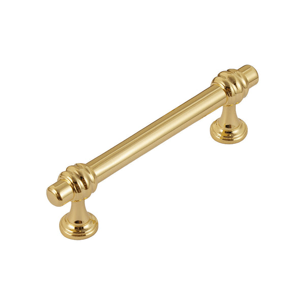 Loft97 HW425-429GD Athen Pull Handle/Knob - Decorative Cabinet Drop Pull Handles for Cabinets and Drawers - Vintage Cabinet Hardware with Hand Finished Polished Gold - Metal Drawer Pull Handle/Knob, knob/3.75"/5"/6.3"/10" center to center