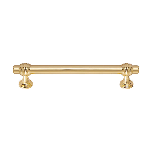 Loft97 HW425-429GD Athen Pull Handle/Knob - Decorative Cabinet Drop Pull Handles for Cabinets and Drawers - Vintage Cabinet Hardware with Hand Finished Polished Gold - Metal Drawer Pull Handle/Knob, knob/3.75"/5"/6.3"/10" center to center