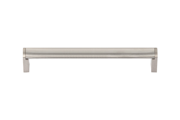 Loft97 HW432/3/4BN Bern Pull Handle - Decorative Cabinet Drop Pull Handles for Cabinets and Drawers - Vintage Cabinet Hardware with Hand Finished Brushed Nickel - Metal Drawer Pull Handle, 5.0"/6.3"/7.5" center to center