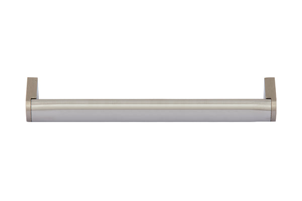 Loft97 HW432/3/4BN Bern Pull Handle - Decorative Cabinet Drop Pull Handles for Cabinets and Drawers - Vintage Cabinet Hardware with Hand Finished Brushed Nickel - Metal Drawer Pull Handle, 5.0"/6.3"/7.5" center to center