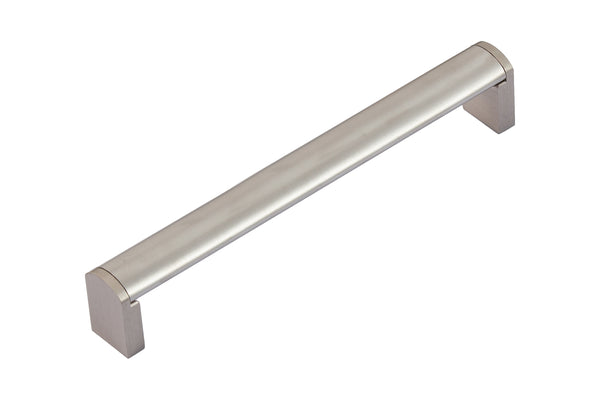 Loft97 HW432/3/4BN Bern Pull Handle - Decorative Cabinet Drop Pull Handles for Cabinets and Drawers - Vintage Cabinet Hardware with Hand Finished Brushed Nickel - Metal Drawer Pull Handle, 5.0"/6.3"/7.5" center to center
