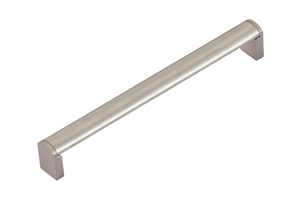 Loft97 HW432/3/4BN Bern Pull Handle - Decorative Cabinet Drop Pull Handles for Cabinets and Drawers - Vintage Cabinet Hardware with Hand Finished Brushed Nickel - Metal Drawer Pull Handle, 5.0"/6.3"/7.5" center to center