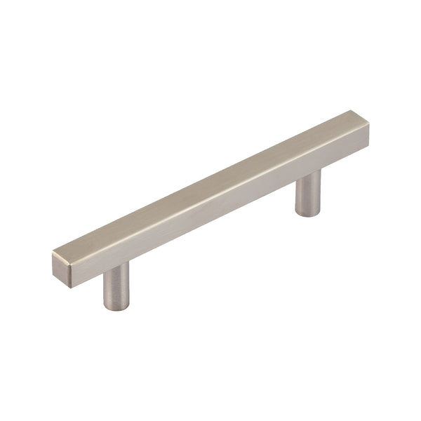Loft97 HW435-438XX Oslo Pull Handle - Decorative Cabinet Drop Pull Handles for Cabinets and Drawers - Vintage Cabinet Hardware with Hand Finished Brushed Nickel / Matt Black - Metal Drawer Pull Handle, 3.75/5.0" center to center