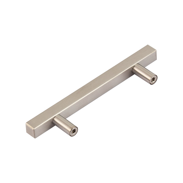 Loft97 HW435-438XX Oslo Pull Handle - Decorative Cabinet Drop Pull Handles for Cabinets and Drawers - Vintage Cabinet Hardware with Hand Finished Brushed Nickel / Matt Black - Metal Drawer Pull Handle, 3.75/5.0" center to center