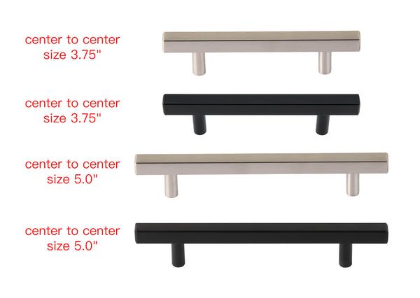 Loft97 HW435-438XX Oslo Pull Handle - Decorative Cabinet Drop Pull Handles for Cabinets and Drawers - Vintage Cabinet Hardware with Hand Finished Brushed Nickel / Matt Black - Metal Drawer Pull Handle, 3.75/5.0" center to center