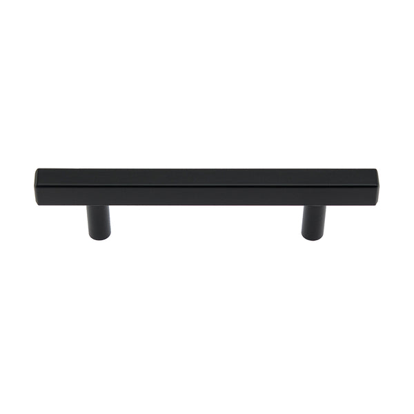 Loft97 HW435-438XX Oslo Pull Handle - Decorative Cabinet Drop Pull Handles for Cabinets and Drawers - Vintage Cabinet Hardware with Hand Finished Brushed Nickel / Matt Black - Metal Drawer Pull Handle, 3.75/5.0" center to center
