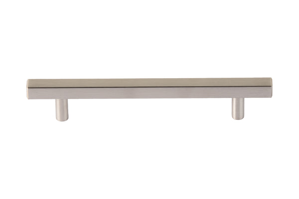 Loft97 HW435-438XX Oslo Pull Handle - Decorative Cabinet Drop Pull Handles for Cabinets and Drawers - Vintage Cabinet Hardware with Hand Finished Brushed Nickel / Matt Black - Metal Drawer Pull Handle, 3.75/5.0" center to center