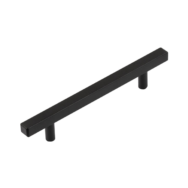 Loft97 HW435-438XX Oslo Pull Handle - Decorative Cabinet Drop Pull Handles for Cabinets and Drawers - Vintage Cabinet Hardware with Hand Finished Brushed Nickel / Matt Black - Metal Drawer Pull Handle, 3.75/5.0" center to center