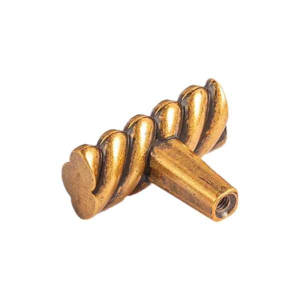 Loft97 HW439/440/441EB Naples Pull Handle/Knob - Decorative Cabinet Drop Pull Handles/Knobs for Cabinets and Drawers - Vintage Cabinet Hardware with Hand Finished Antique European Brass - Metal Drawer Pull Handle/Knob, knob/3.75"/5" center to center