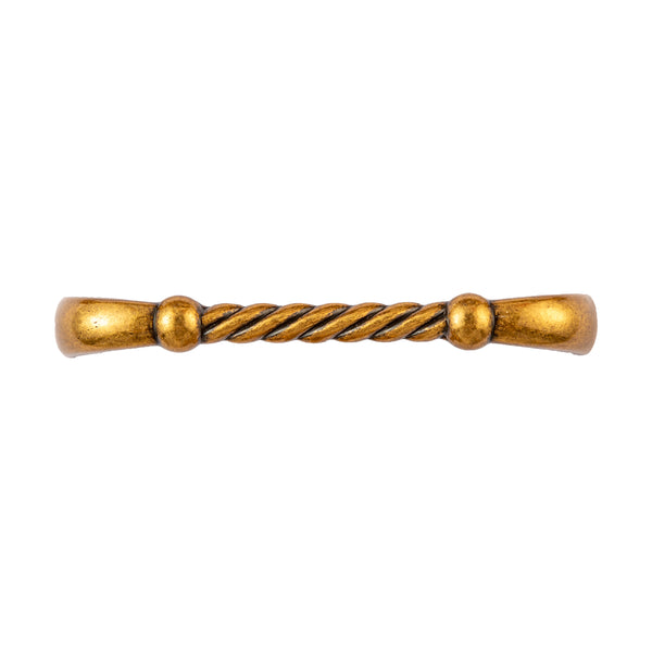 Loft97 HW439/440/441EB Naples Pull Handle/Knob - Decorative Cabinet Drop Pull Handles/Knobs for Cabinets and Drawers - Vintage Cabinet Hardware with Hand Finished Antique European Brass - Metal Drawer Pull Handle/Knob, knob/3.75"/5" center to center