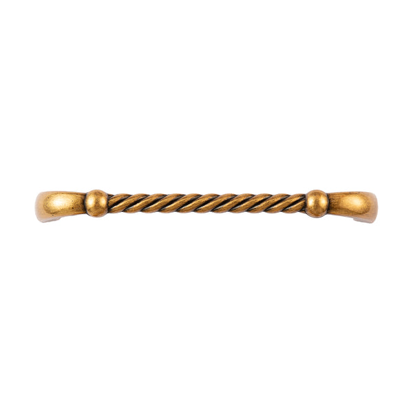 Loft97 HW439/440/441EB Naples Pull Handle/Knob - Decorative Cabinet Drop Pull Handles/Knobs for Cabinets and Drawers - Vintage Cabinet Hardware with Hand Finished Antique European Brass - Metal Drawer Pull Handle/Knob, knob/3.75"/5" center to center