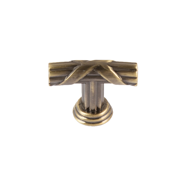 Loft97 HW442/3/4AB Riga Pull Handle/Knob - Decorative Cabinet Drop Pull Handles/Knobs for Cabinets and Drawers - Vintage Cabinet Hardware with Hand Finished Antique Brass - Metal Drawer Pull Handle/Knob, knob/3.75"/5" center to center