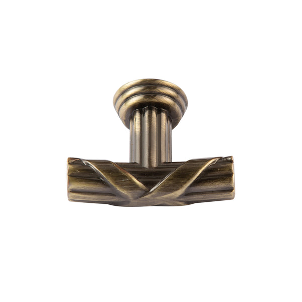 Loft97 HW442/3/4AB Riga Pull Handle/Knob - Decorative Cabinet Drop Pull Handles/Knobs for Cabinets and Drawers - Vintage Cabinet Hardware with Hand Finished Antique Brass - Metal Drawer Pull Handle/Knob, knob/3.75"/5" center to center