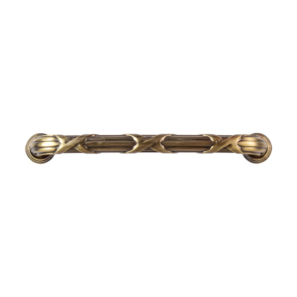 Loft97 HW442/3/4AB Riga Pull Handle/Knob - Decorative Cabinet Drop Pull Handles/Knobs for Cabinets and Drawers - Vintage Cabinet Hardware with Hand Finished Antique Brass - Metal Drawer Pull Handle/Knob, knob/3.75"/5" center to center