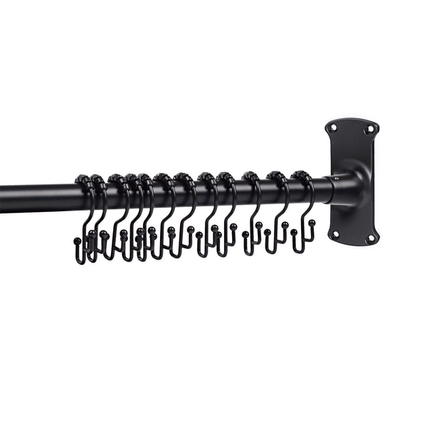 Loft97 LR1XX Wall Mounted Aluminum 68x28in Rustproof L-Shaped Corner Shower Curtain Rod