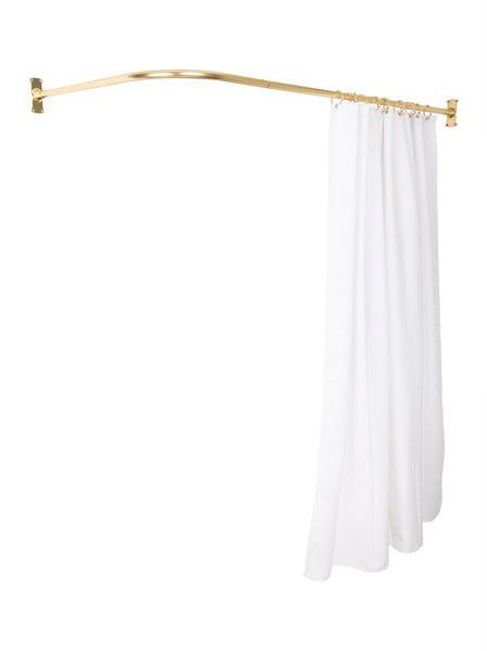 Loft97 LR1XX Wall Mounted Aluminum 68x28in Rustproof L-Shaped Corner Shower Curtain Rod