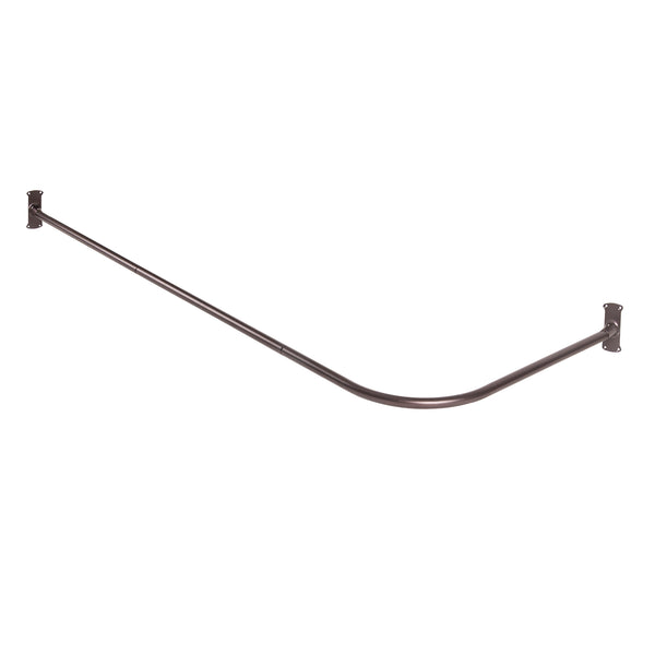 Loft97 LR1RB Rustproof Wall Mounted 68x28in L-Shaped Corner Shower Rod, Bronze