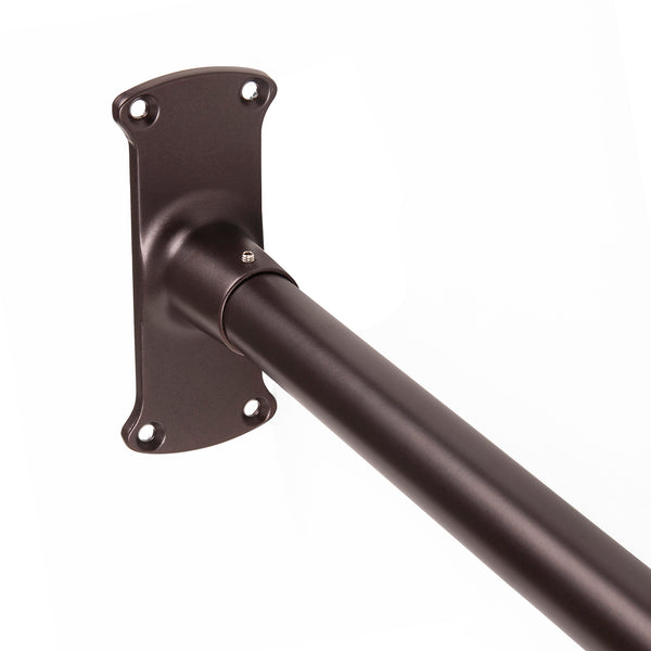 Loft97 LR1RB Rustproof Wall Mounted 68x28in L-Shaped Corner Shower Rod, Bronze