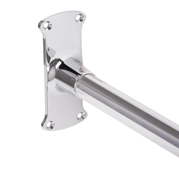 Loft97 LR1SS Rustproof Wall Mounted 68x28in L-Shaped Corner Shower Rod, Chrome