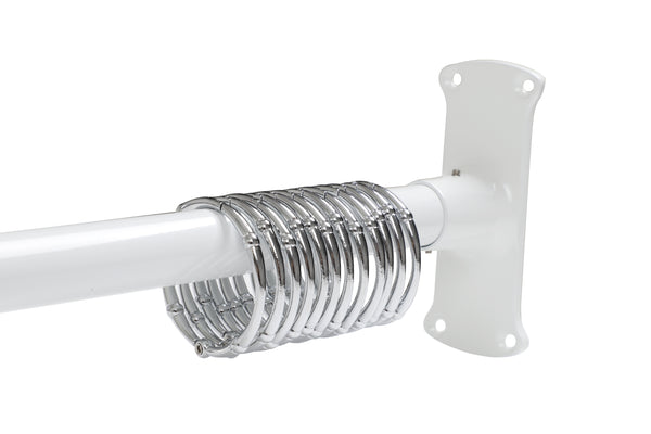 Loft97 LR1XX Wall Mounted Aluminum 68x28in Rustproof L-Shaped Corner Shower Curtain Rod