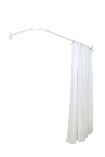 Loft97 LR1XX Wall Mounted Aluminum 68x28in Rustproof L-Shaped Corner Shower Curtain Rod