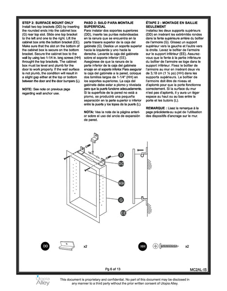 Loft97 MC2AL Frameless Rustproof Medicine Cabinet - Surface Mount or Recessed Medicine Cabinet with Mirrored Sides - Bathroom & Vanity Organizer Cabinet with Mirror & Storage Shelves - 24"x30" Silver