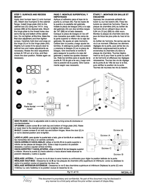 Loft97 MC2AL Frameless Rustproof Medicine Cabinet - Surface Mount or Recessed Medicine Cabinet with Mirrored Sides - Bathroom & Vanity Organizer Cabinet with Mirror & Storage Shelves - 24"x30" Silver