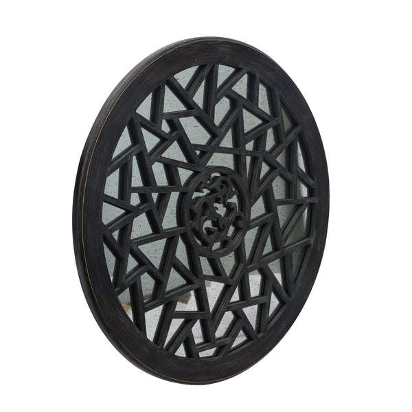 Loft97 MR1BR Round Mirror- Mirror for Wall- Wall Mounted Mirror- Modern Living Room, Bedroom and Bathroom Mirror for Wall- Wall Hanging Mirror Decoration- Bronze, 24 inch