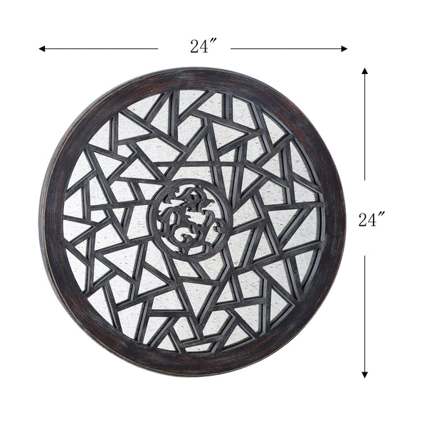 Loft97 MR1BR Round Mirror- Mirror for Wall- Wall Mounted Mirror- Modern Living Room, Bedroom and Bathroom Mirror for Wall- Wall Hanging Mirror Decoration- Bronze, 24 inch