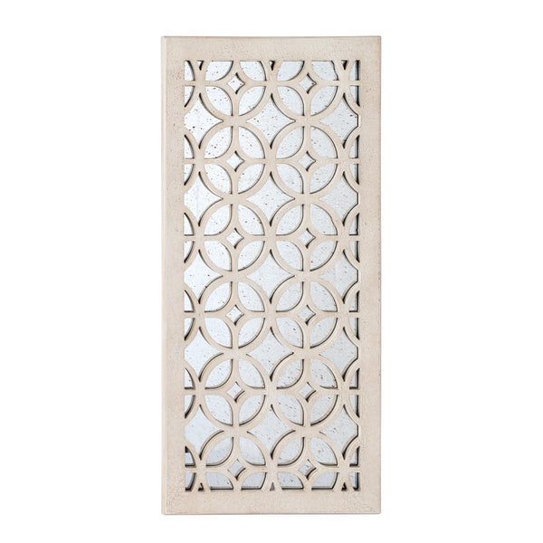 Loft97 MR3XX Morocco Distressed Decorative Wood Mirror, 31.5" Sage Green/White