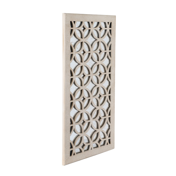 Loft97 MR3XX Morocco Distressed Decorative Wood Mirror, 31.5" Sage Green/White
