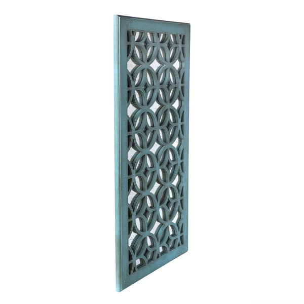 Loft97 MR3XX Morocco Distressed Decorative Wood Mirror, 31.5" Sage Green/White