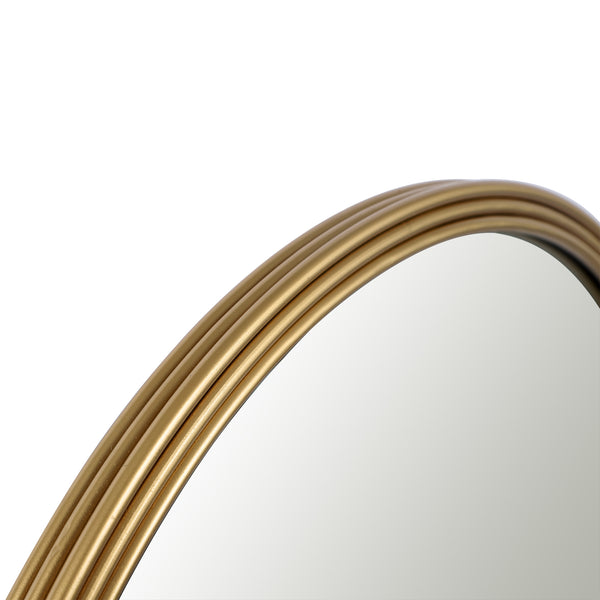 Loft97 MR4GD Bathroom Round Mirror, Wall-Mounted Bathroom Mirror, 24''Modern Gold Metal Frame, Suitable for Wall Hanging Decoration, Dressing Table, Living Room, Bedroom