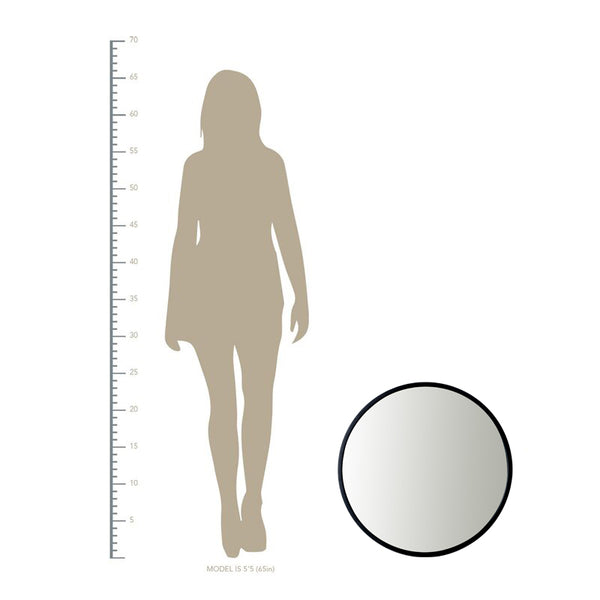 Loft97 MR5XX  Round Mirror- Mirror for Wall- Wall Mounted Mirror- Modern Living Room, Bedroom and Bathroom Mirror for Wall- Wall Hanging Mirror Decoration, 24 inch