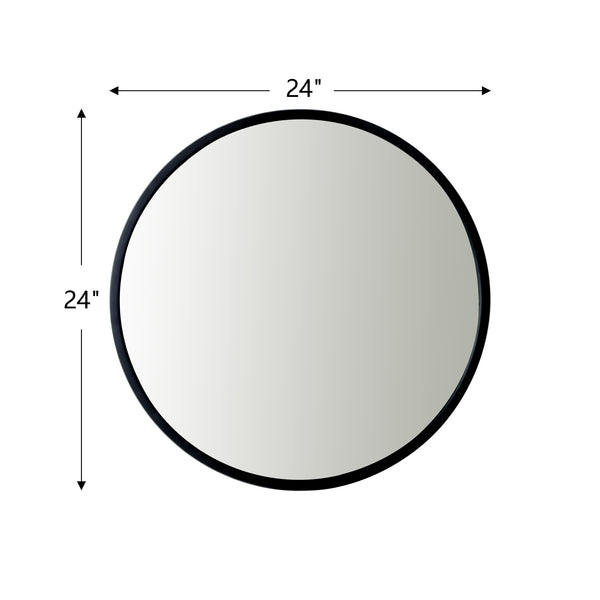 Loft97 MR5XX  Round Mirror- Mirror for Wall- Wall Mounted Mirror- Modern Living Room, Bedroom and Bathroom Mirror for Wall- Wall Hanging Mirror Decoration, 24 inch