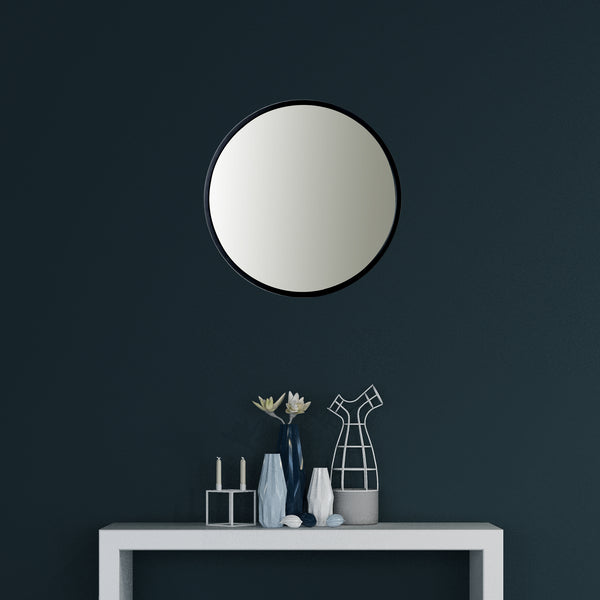 Loft97 MR5XX  Round Mirror- Mirror for Wall- Wall Mounted Mirror- Modern Living Room, Bedroom and Bathroom Mirror for Wall- Wall Hanging Mirror Decoration, 24 inch