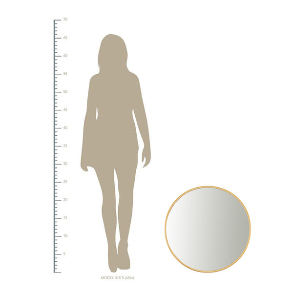 Loft97 MR5XX  Round Mirror- Mirror for Wall- Wall Mounted Mirror- Modern Living Room, Bedroom and Bathroom Mirror for Wall- Wall Hanging Mirror Decoration, 24 inch