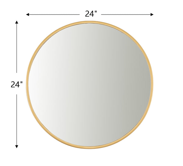 Loft97 MR5XX  Round Mirror- Mirror for Wall- Wall Mounted Mirror- Modern Living Room, Bedroom and Bathroom Mirror for Wall- Wall Hanging Mirror Decoration, 24 inch