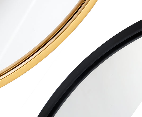 Loft97 MR5XX  Round Mirror- Mirror for Wall- Wall Mounted Mirror- Modern Living Room, Bedroom and Bathroom Mirror for Wall- Wall Hanging Mirror Decoration, 24 inch