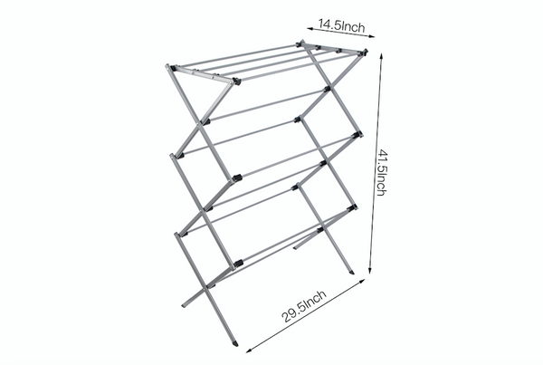 Utopia Alley Foldable Clothes Drying Rack - Silver
