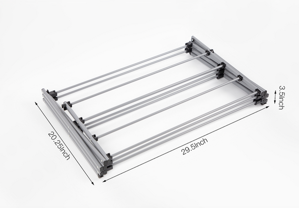 Utopia Alley Foldable Clothes Drying Rack - Silver