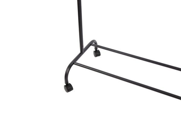 Loft97 R2BK 37.5"W Metal Single Bar Garment rack, Chrome/Black