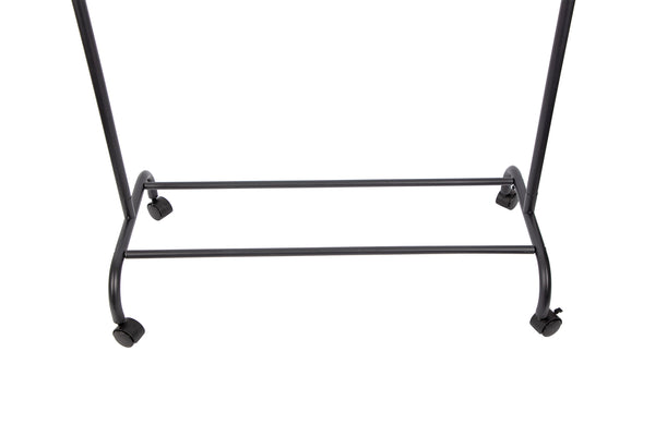 Loft97 R2BK 37.5"W Metal Single Bar Garment rack, Chrome/Black