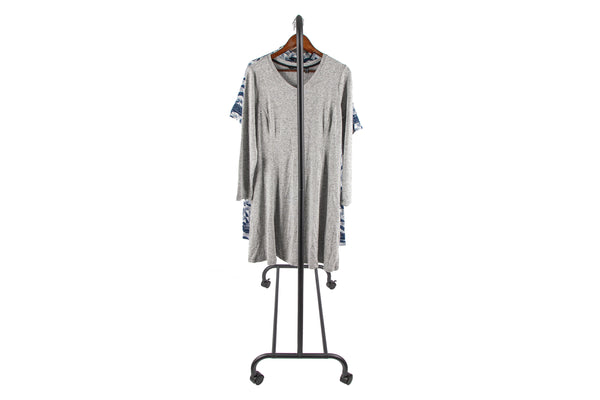 Loft97 R2BK 37.5"W Metal Single Bar Garment rack, Chrome/Black