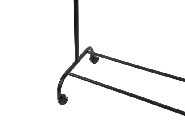 Loft97 R3BK 37.5"W 2 Tier Double Bar Garment Rack, Chrome/Black